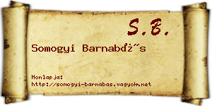 Somogyi Barnabás névjegykártya