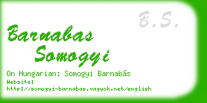 barnabas somogyi business card