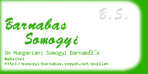 barnabas somogyi business card